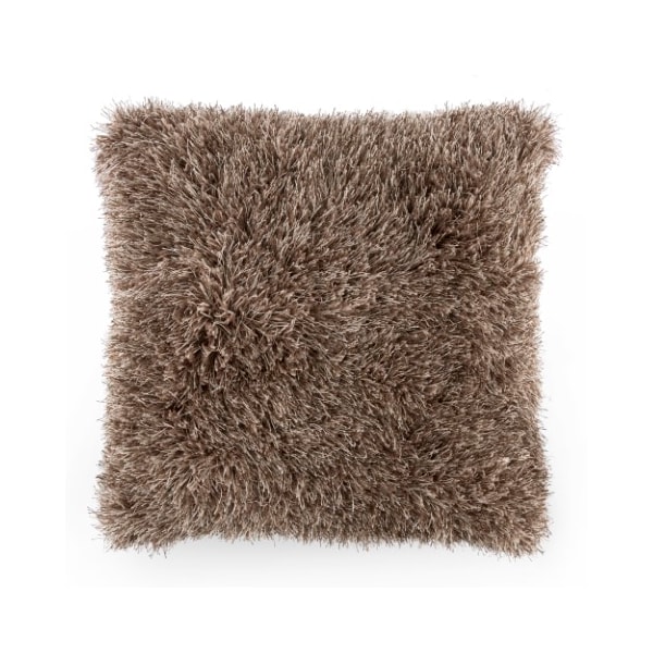 Hastings Home Oversized Floor or Throw Pillow Square Luxury Faux Fur Glam Decor Cushion for Home (Mocha) - 125953LEO