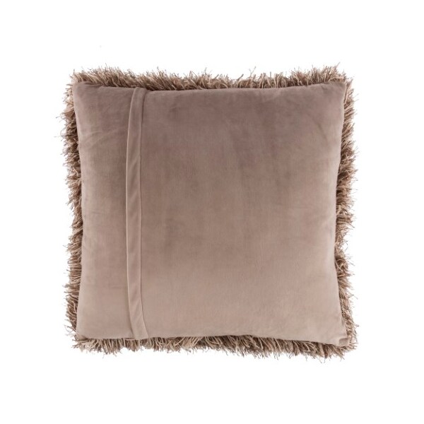 Hastings Home Oversized Floor or Throw Pillow Square Luxury Faux Fur Glam Decor Cushion for Home (Mocha) - 125953LEO