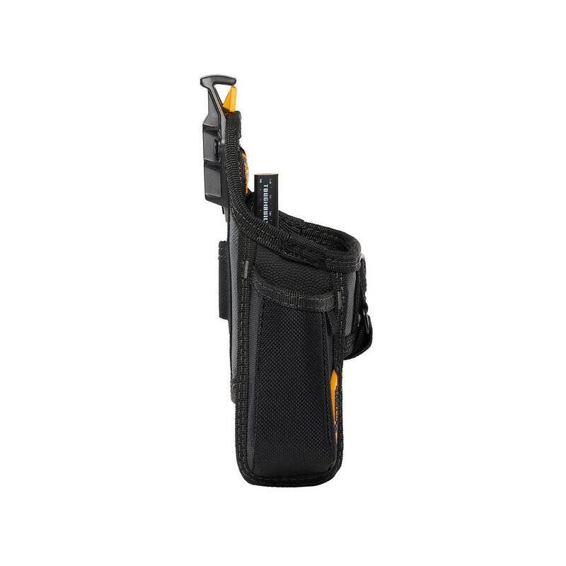 TOUGHBUILT 7-pocket Tape Measure and Utility Knife Pouch, Black with ClipTech Hub notebook, carpenter pencil and carabiner loop - TB-CT-25X