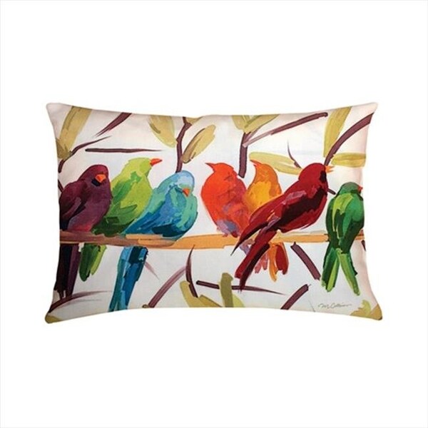 H2H Flocked Together Birds Climaweave Pillow Digitally Printed 24 X 18 in. - H214593