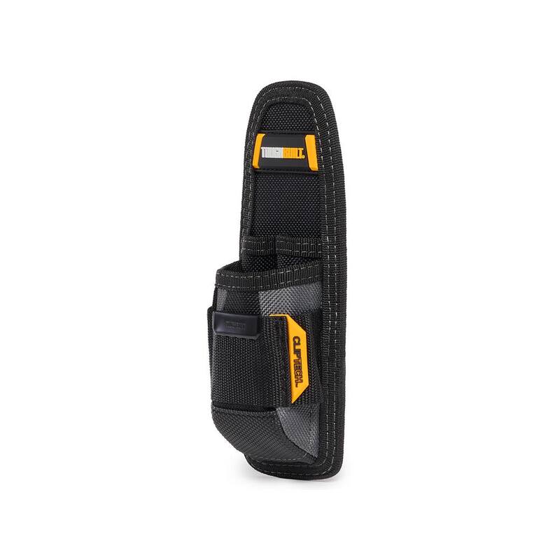 TOUGHBUILT Utility Pouch, Black with 5 pockets and loops including plastic-lined utility knife pocket - TB-30