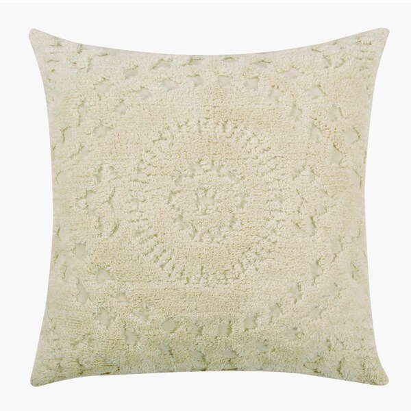 Convenience Concepts Rio Medallion Chenille Sham, Ivory - Euro Size - HI2112563