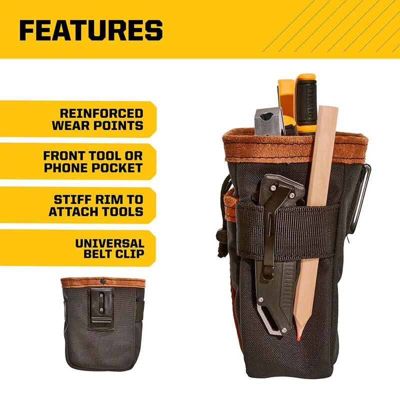FIRM GRIP Build-A-Rig Hybrid Leather/Nylon Fastener Pouch - 1FG-3550