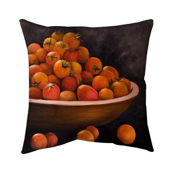 Fondo 20 x 20 in. Bowl of Cherry Tomatoes-Double Sided Print Indoor Pillow - FO2794238