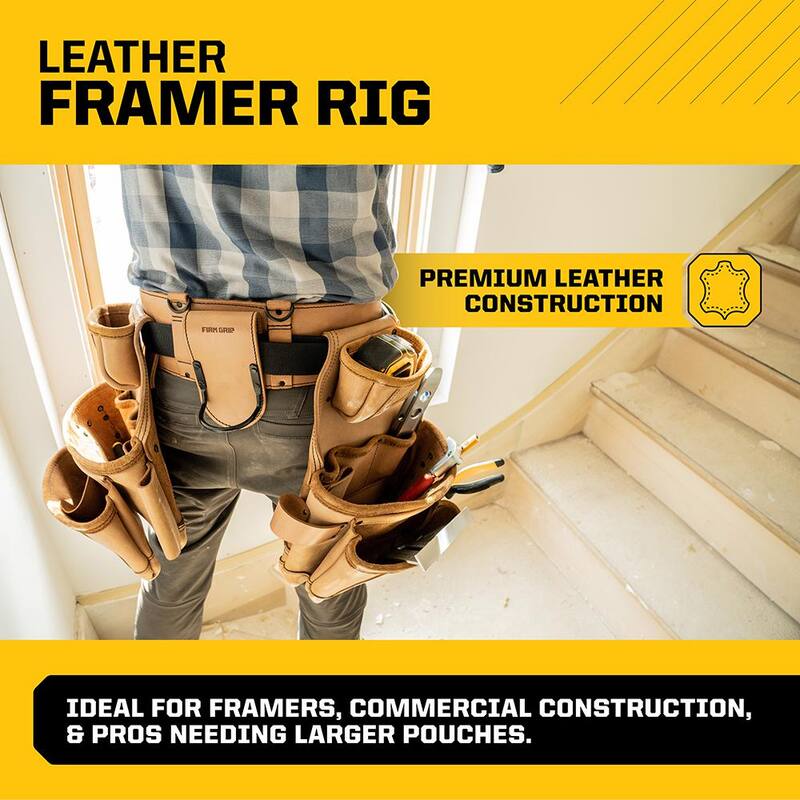 FIRM GRIP Build-A-Rig Leather Framer Tool Rig - Size Small/Medium - FG-50892-GHS