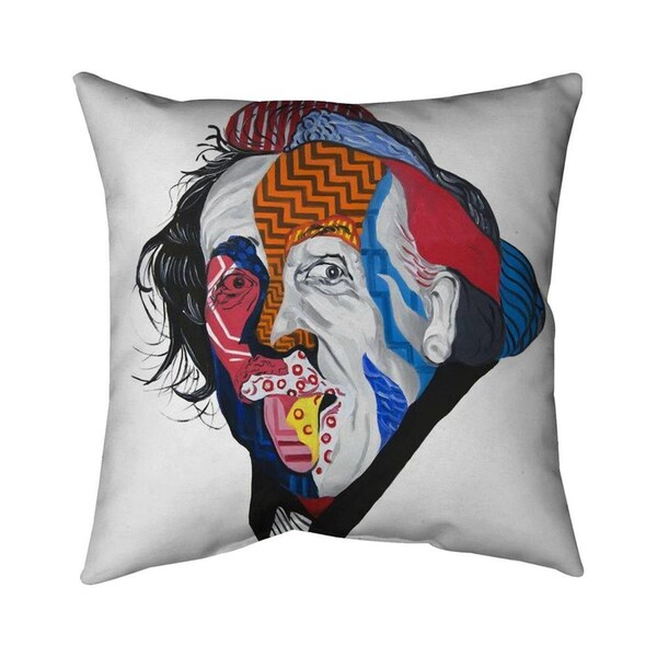 Fondo 26 x 26 in. Abstract Albert Einstein-Double Sided Print Indoor Pillow - FO2794172