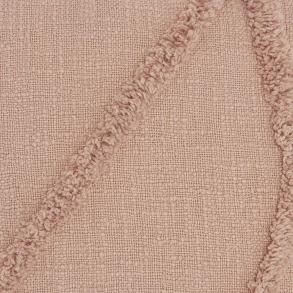 Homeroots 18 x 18 in. Boho Chic Blush Pink Textured Lines Throw Pillow - 386304