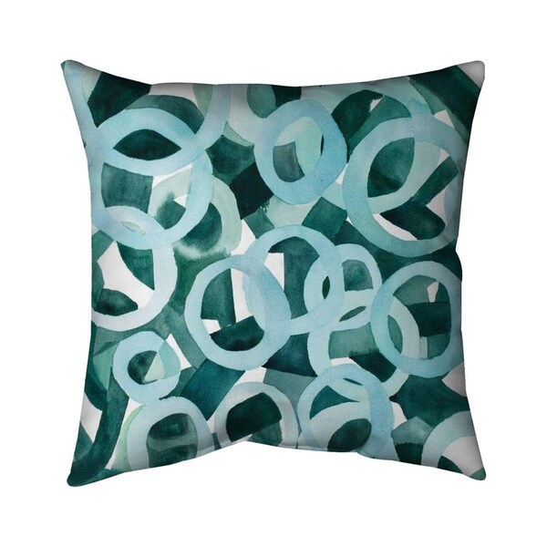 Fondo 26 x 26 in. Abstract Rings-Double Sided Print Indoor Pillow - FO2773816