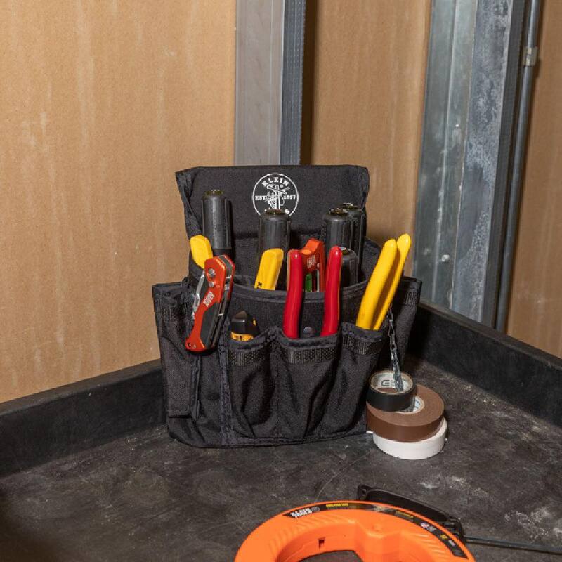 Klein Tools PowerLine Series Electrician Tool Pouch, 18-Pocket - 5719