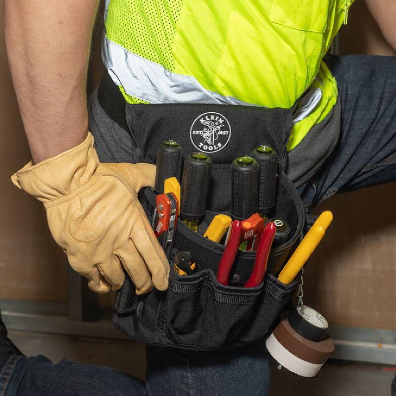 Klein Tools PowerLine Series Electrician Tool Pouch, 18-Pocket - 5719