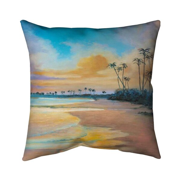 Begin Home Decor 26 x 26 in. Sunset by The Sea-Double Sided Print Indoor Pillow - 5541-2626-CO62