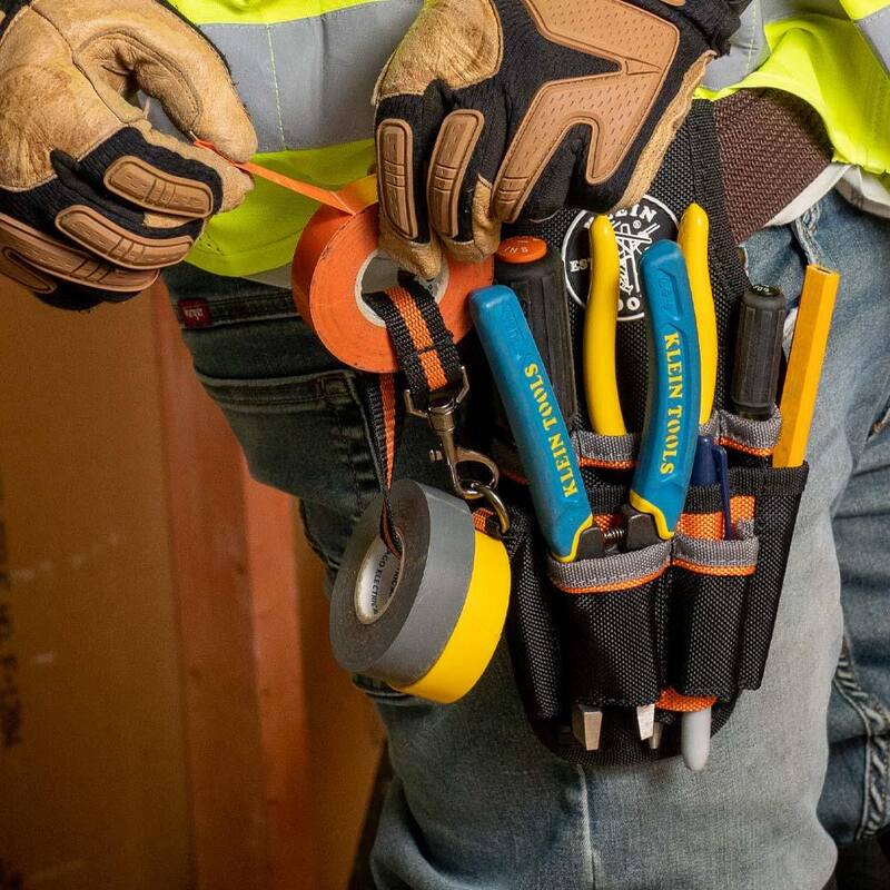 Klein Tools Tradesman Pro 5-1/2 in. 9-Pocket Small Tool Holster in Black - 5240