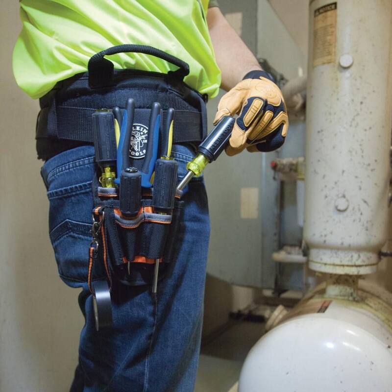 Klein Tools Tradesman Pro 5-1/2 in. 9-Pocket Small Tool Holster in Black - 5240