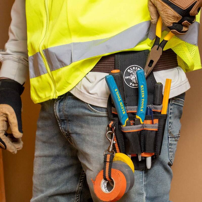 Klein Tools Tradesman Pro 5-1/2 in. 9-Pocket Small Tool Holster in Black - 5240
