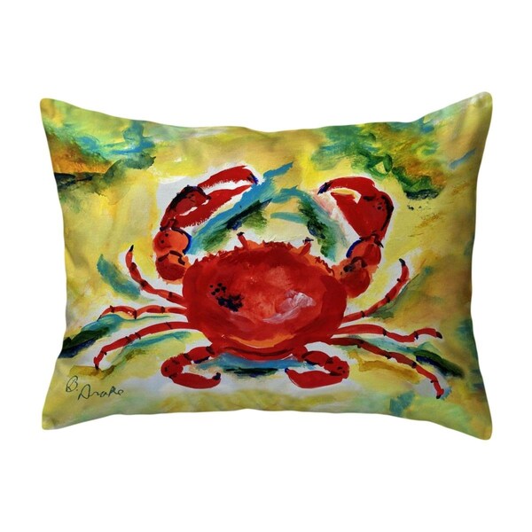 Betsy Drake Betsy Drake NC1208 16 x 20 in. Rock Crab Noncorded Pillow - Large - NC1208
