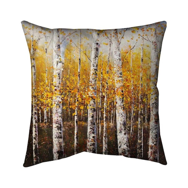 Fondo 20 x 20 in. Birches by Sunny Day-Double Sided Print Indoor Pillow - FO3328101