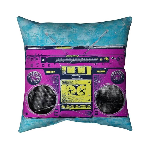 Begin Home Decor 26 x 26 in. Radio Rttro-Double Sided Print Indoor Pillow - 5541-2626-MU2