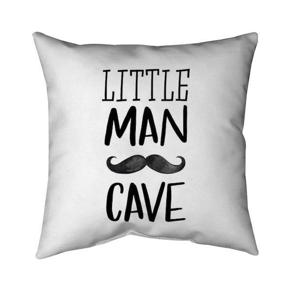 Begin Home Decor 20 x 20 in. Little Man Cave-Double Sided Print Indoor Pillow - 5541-2020-QU18