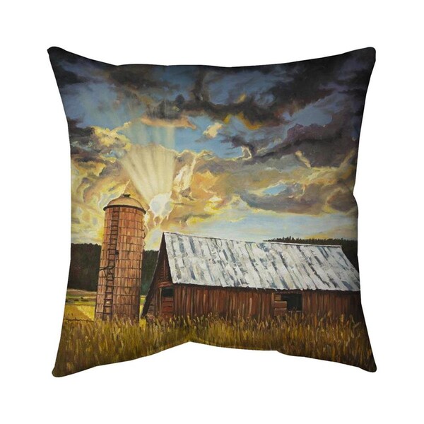 Fondo 26 x 26 in. Hay Barn-Double Sided Print Indoor Pillow - FO2778708