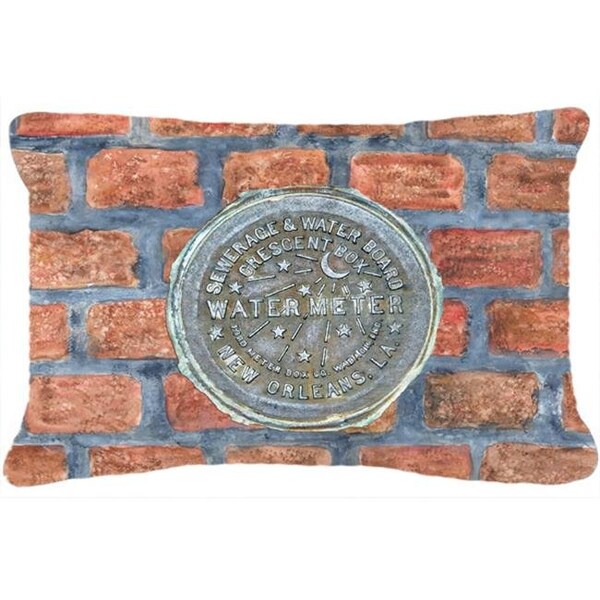 Carolines Treasures Carolines Treasures 8829PW1216 12 x 16 In. New Orleans Watermeter on Bricks Indoor & Outdoor Fabric Decorative Pillow - 8829PW1216