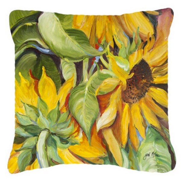 Carolines Treasures Sunflowers Canvas Fabric Decorative Pillow - CA76076