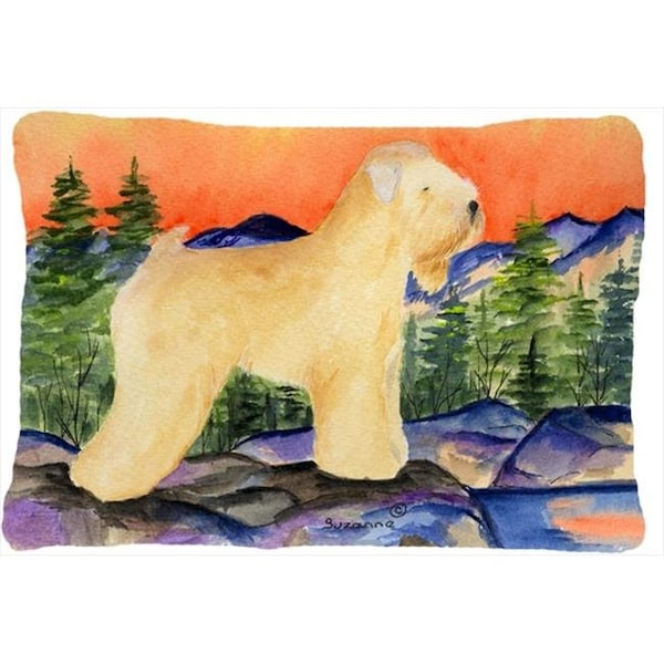 Carolines Treasures Carolines Treasures SS8182PW1216 12 x 16 in. Wheaten Terrier Soft Coated Decorative Indoor & Outdoor Fabric Pillow - SS8182PW1216