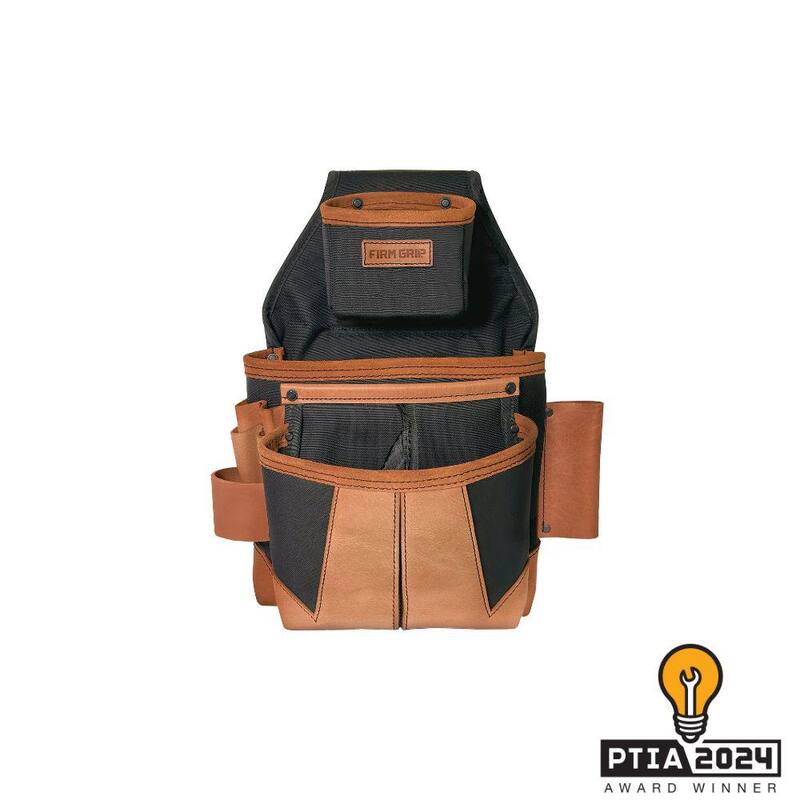 FIRM GRIP Build-A-Rig Hybrid Leather/Nylon Carpenter Fastener Pouch - 1FG-5500-L