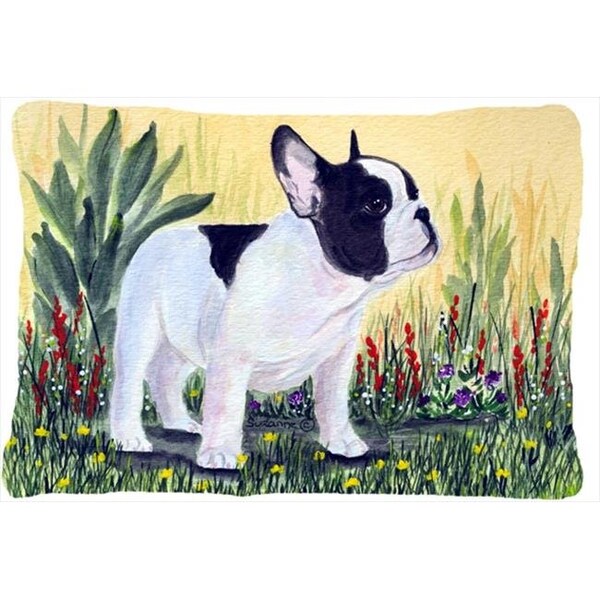 Carolines Treasures Carolines Treasures SS8109PW1216 12 x 16 in. French Bulldog Decorative Indoor & Outdoor Fabric Pillow - SS8109PW1216