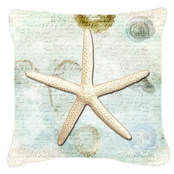 Carolines Treasures Carolines Treasures SB3036PW1414 14 x 14 in. Starfish Fabric Decorative Pillow - SB3036PW1414