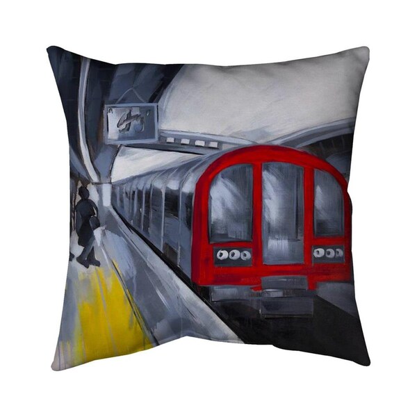 Fondo 20 x 20 in. People Waiting Metro-Double Sided Print Indoor Pillow - FO3340450