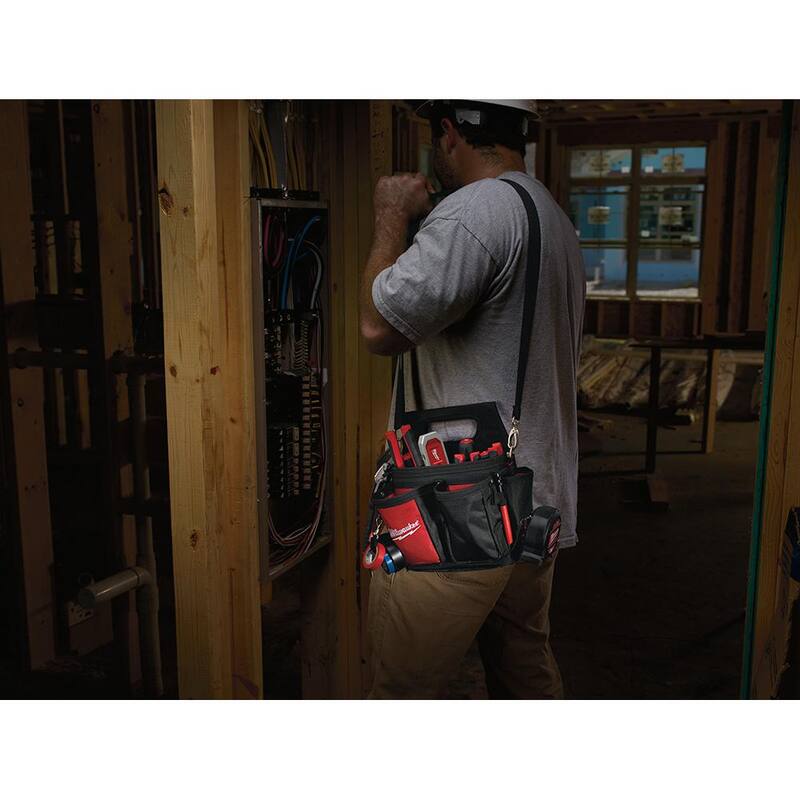 Milwaukee 15-Pocket Electricians Tool Holder with Quick Adjust Belt and FASTBACK Compact Utility Knife - 48-22-8112-48-22-1500