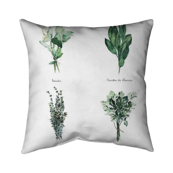 Fondo 20 x 20 in. Fines Herbes-Double Sided Print Indoor Pillow - FO3335268
