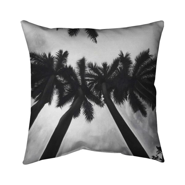 Fondo 20 x 20 in. Monochrome Palm Trees-Double Sided Print Indoor Pillow - FO2795290