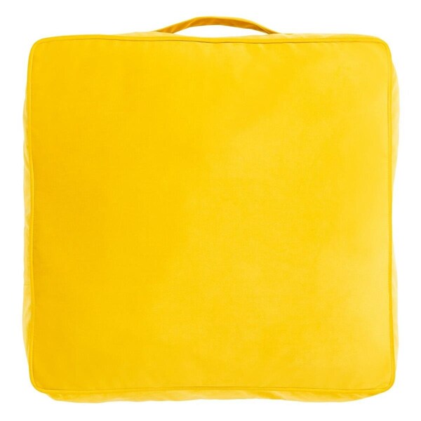 Safavieh 20 x 20 x 5 in. Dulcie Floor Pillow, Yellow - FLP1015D