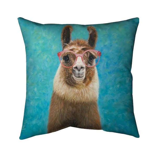Begin Home Decor 26 x 26 in. Lovable Llama-Double Sided Print Indoor Pillow - 5541-2626-AN515