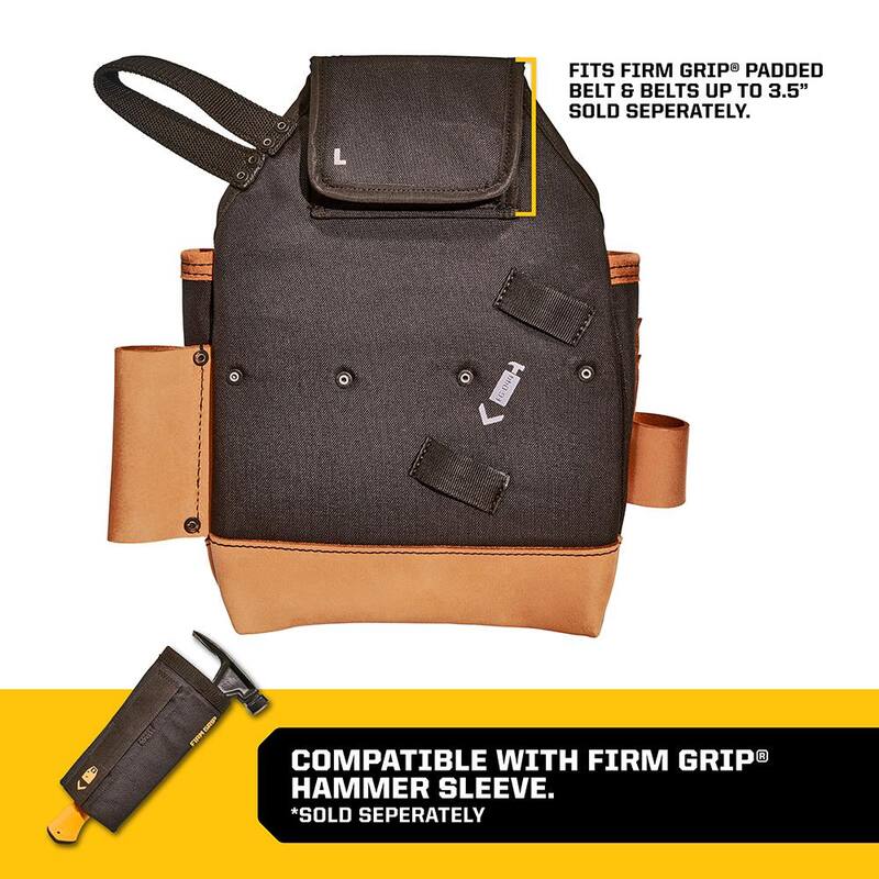 FIRM GRIP Build-A-Rig Hybrid Leather/Nylon Framer Fastener Pouch - 1FG-7500-L