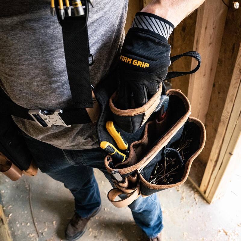 FIRM GRIP Build-A-Rig Hybrid Leather/Nylon Framer Fastener Pouch - 1FG-7500-L