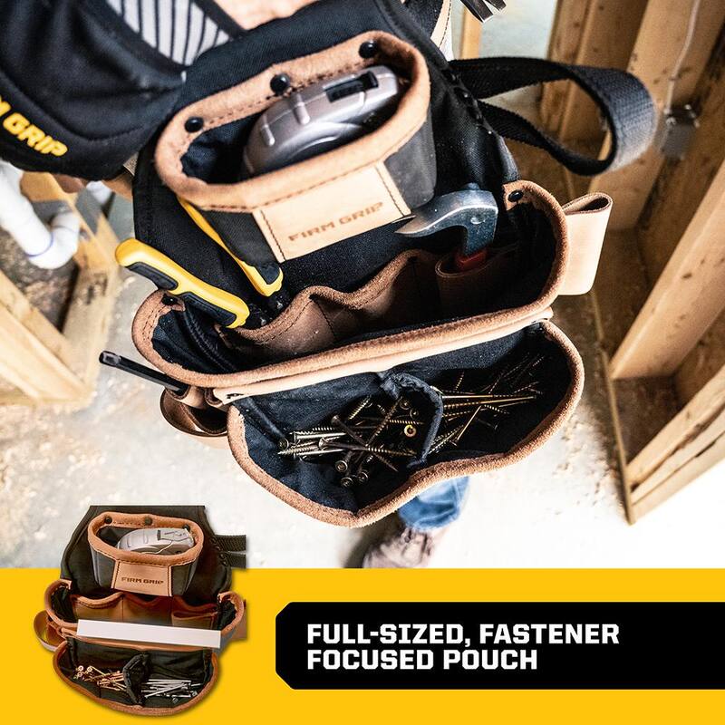 FIRM GRIP Build-A-Rig Hybrid Leather/Nylon Framer Fastener Pouch - 1FG-7500-L