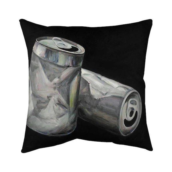 Begin Home Decor 26 x 26 in. Empty Cans-Double Sided Print Indoor Pillow - 5541-2626-GA36-1