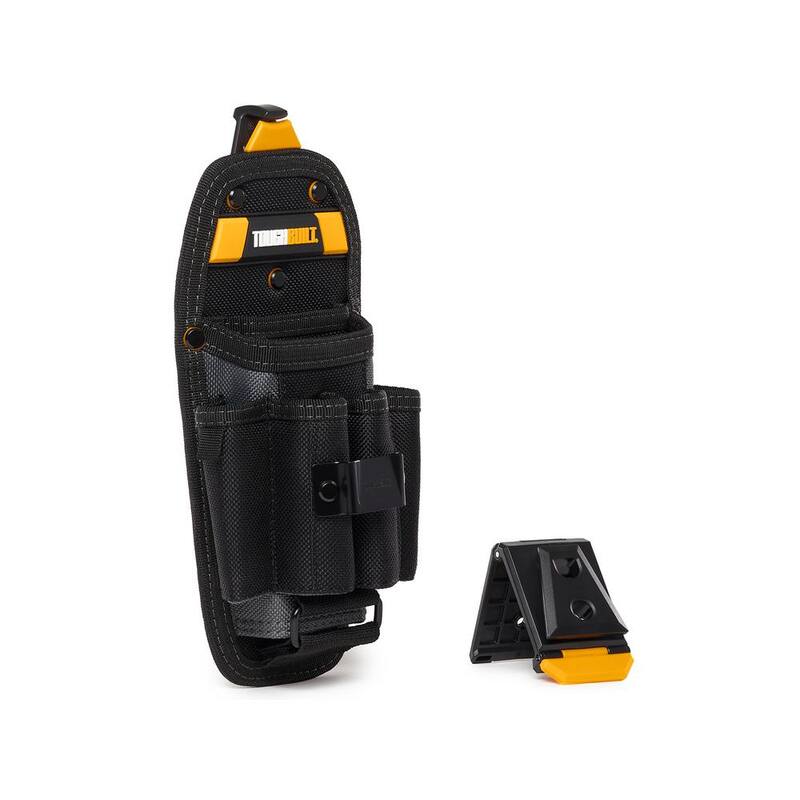 TOUGHBUILT ClipTech 5" Large Technician 6-Pocket Pouch in Black with 8 Pro-grade compartments and adjustable bottom pliers pocket - TB-CT-36-L6