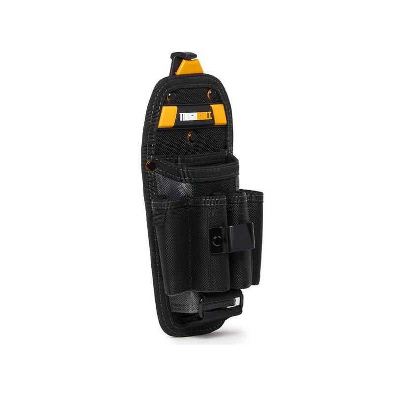 TOUGHBUILT ClipTech 5" Large Technician 6-Pocket Pouch in Black with 8 Pro-grade compartments and adjustable bottom pliers pocket - TB-CT-36-L6