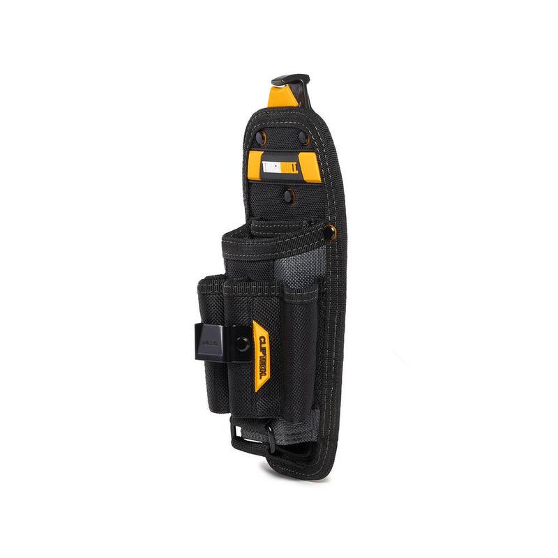 TOUGHBUILT ClipTech 5" Large Technician 6-Pocket Pouch in Black with 8 Pro-grade compartments and adjustable bottom pliers pocket - TB-CT-36-L6