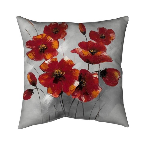 Begin Home Decor 26 x 26 in. Anemone Flowers-Double Sided Print Indoor Pillow - 5541-2626-FL8