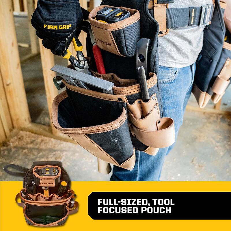 FIRM GRIP Build-A-Rig Hybrid Leather/Nylon Framer Tool Pouch - 1FG-7500-R