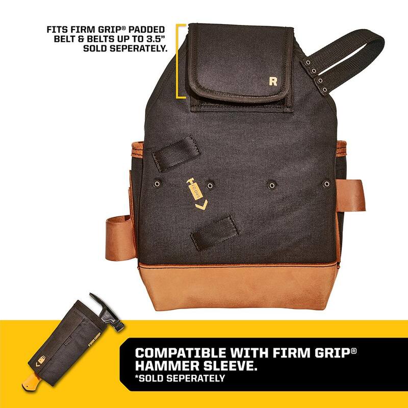 FIRM GRIP Build-A-Rig Hybrid Leather/Nylon Framer Tool Pouch - 1FG-7500-R