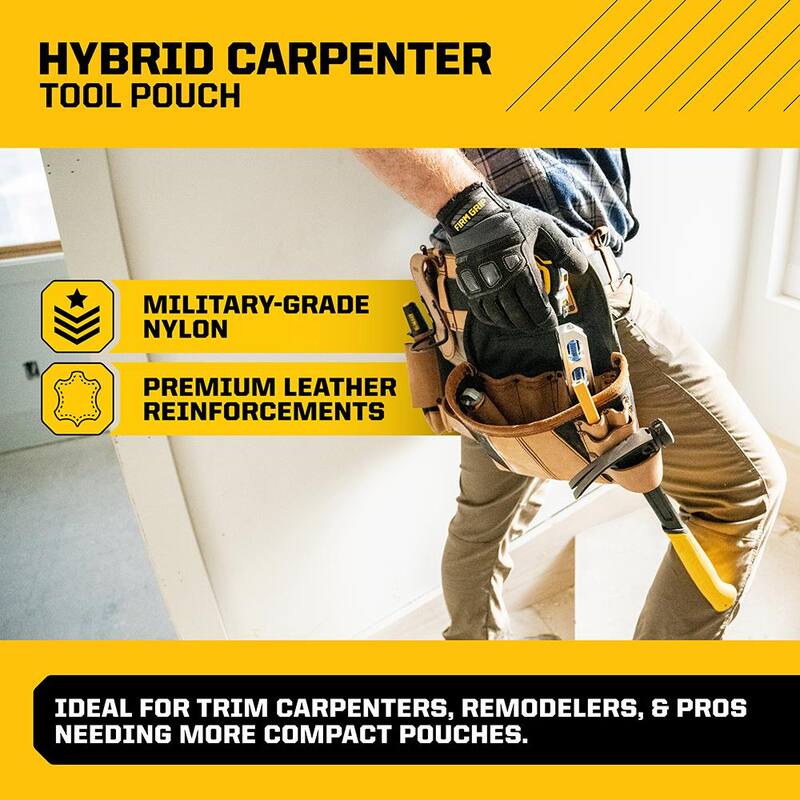 FIRM GRIP Build-A-Rig Hybrid Leather/Nylon Carpenter Tool Pouch - 1FG-5500-R