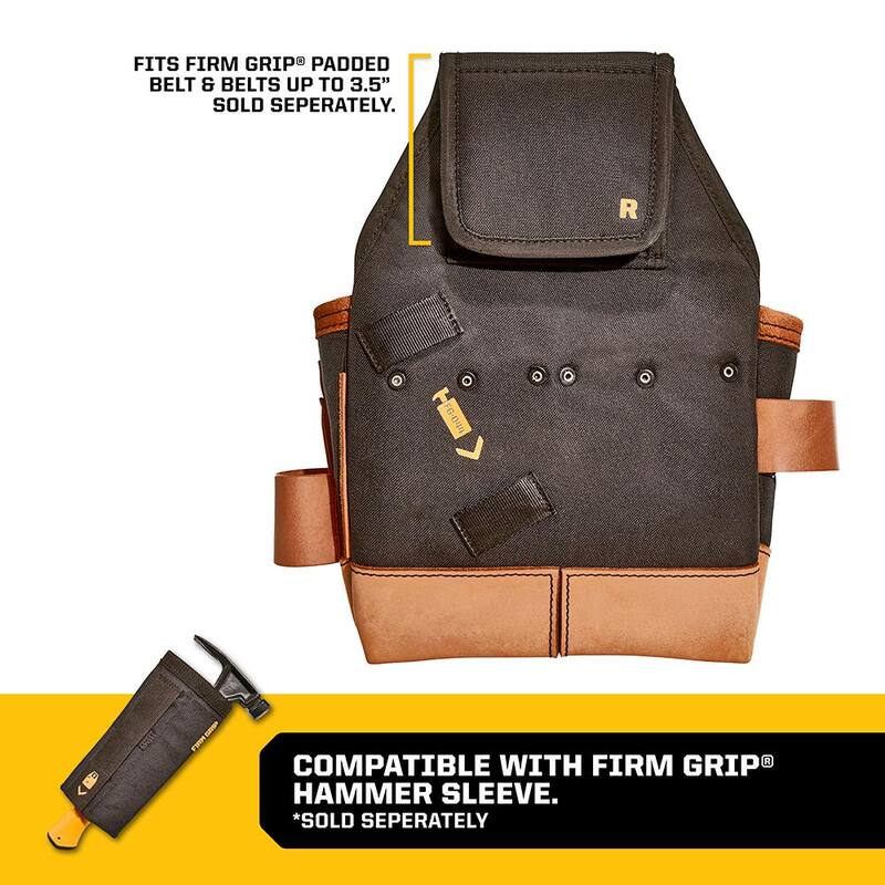 FIRM GRIP Build-A-Rig Hybrid Leather/Nylon Carpenter Tool Pouch - 1FG-5500-R