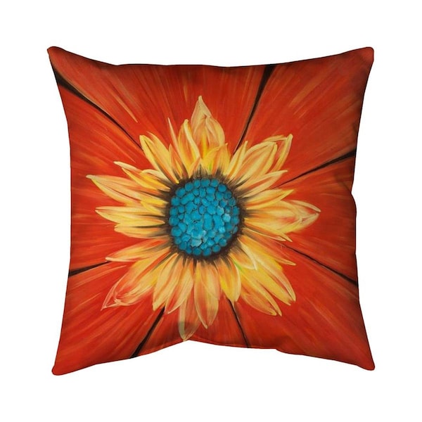 Begin Home Decor 26 x 26 in. Flower Middle-Double Sided Print Indoor Pillow - 5541-2626-FL193