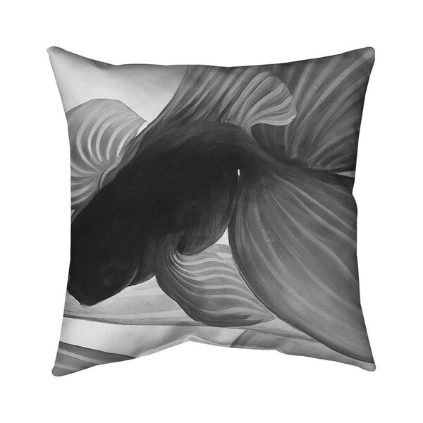 Begin Home Decor 20 x 20 in. Monochrome Two Betta-Double Sided Print Indoor Pillow - 5541-2020-AN176-2