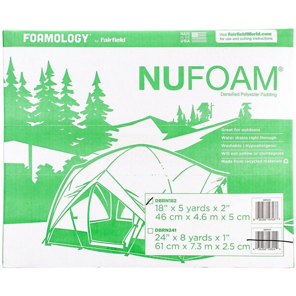 Fairfield 18 x 2 in. polyester Field NUFoam - 5 Yards - DBRN182